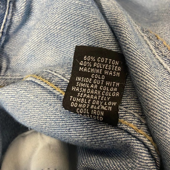 SP Collection South Pole Jacket Denim Distressed Button Up XL Vintage - Picture 11 of 13